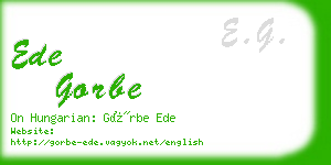 ede gorbe business card